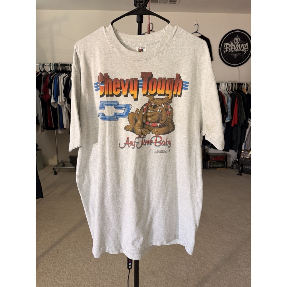 Vintage 90s Chevy Tough Any Time Baby Chevrolet Bulldog T Shirt XXL USA Made‎